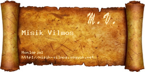 Misik Vilmos névjegykártya